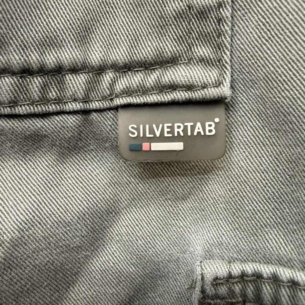 Levis Silvertab Cargo Shorts Mens 34 Green Relaxed Fit Utility‎ Pockets Denim - Picture 3 of 9